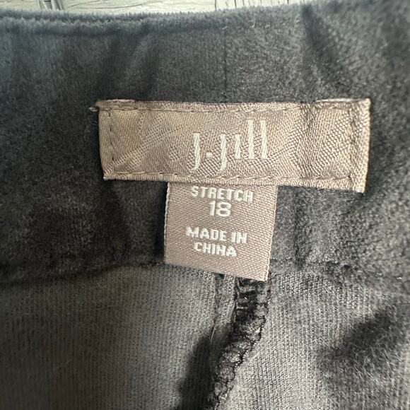 J Jill women’s skirt straight short dark gray velvet pockets academia plus size - Picture 5 of 10